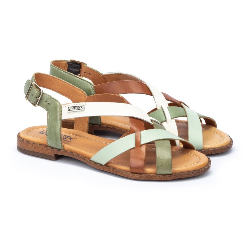 Women's Pikolinos ALGAR Flat Sandals Multicolor | NZ U5A87Q2